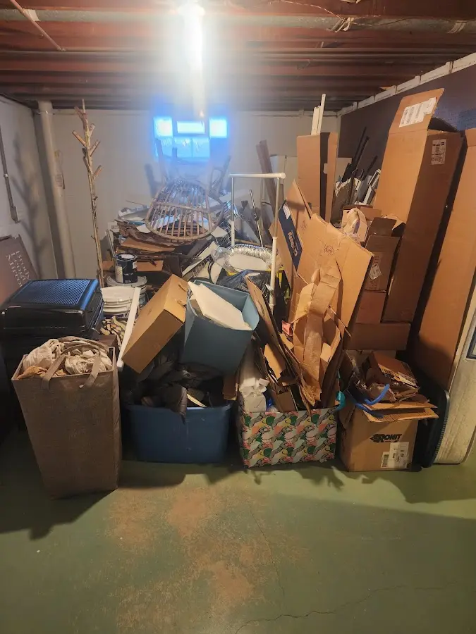 Roll-off dumpster container at job site for Roll Off Dumpster Rental in Lunenburg